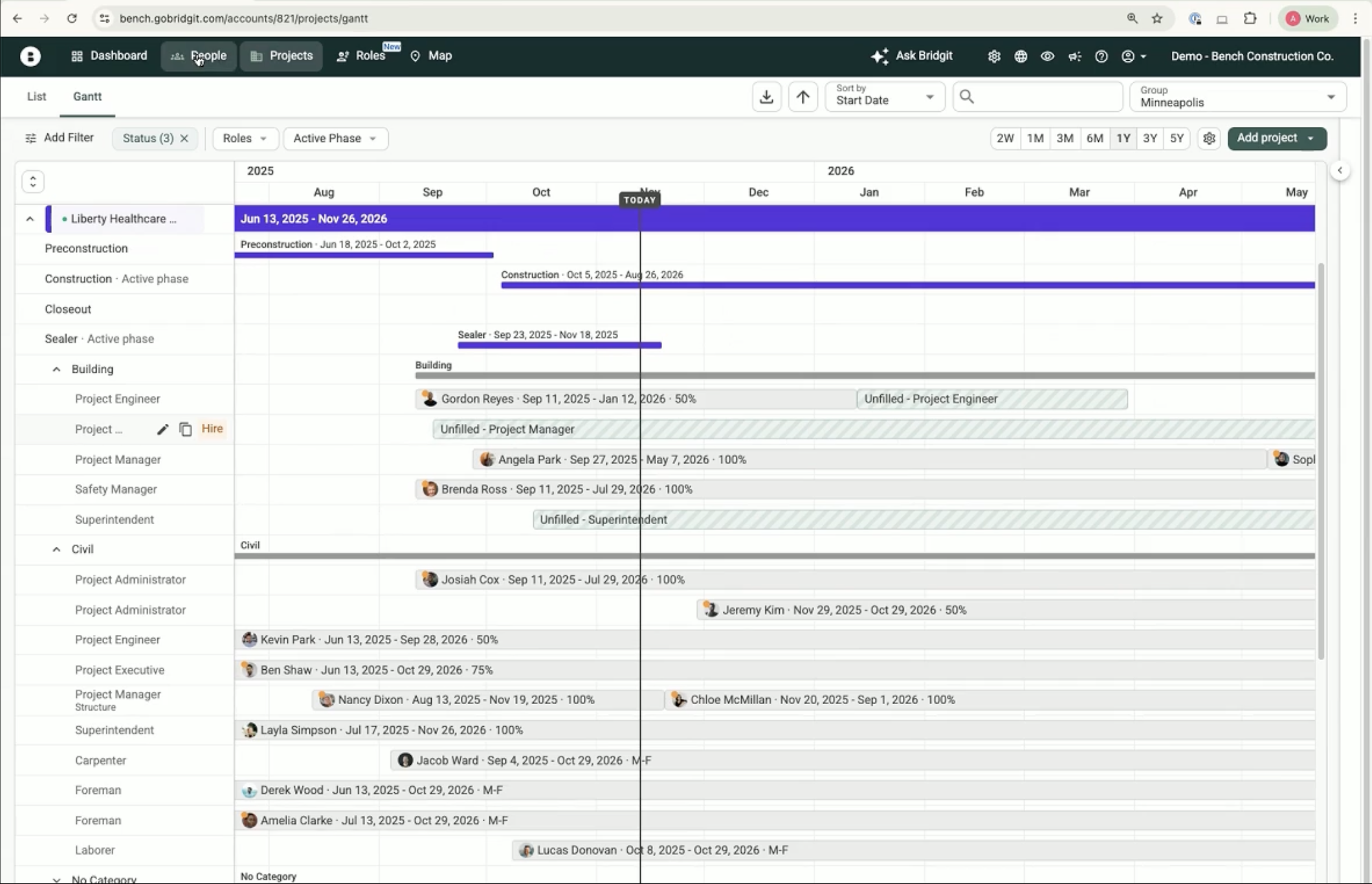 Bridgit projektų resursų planavimas